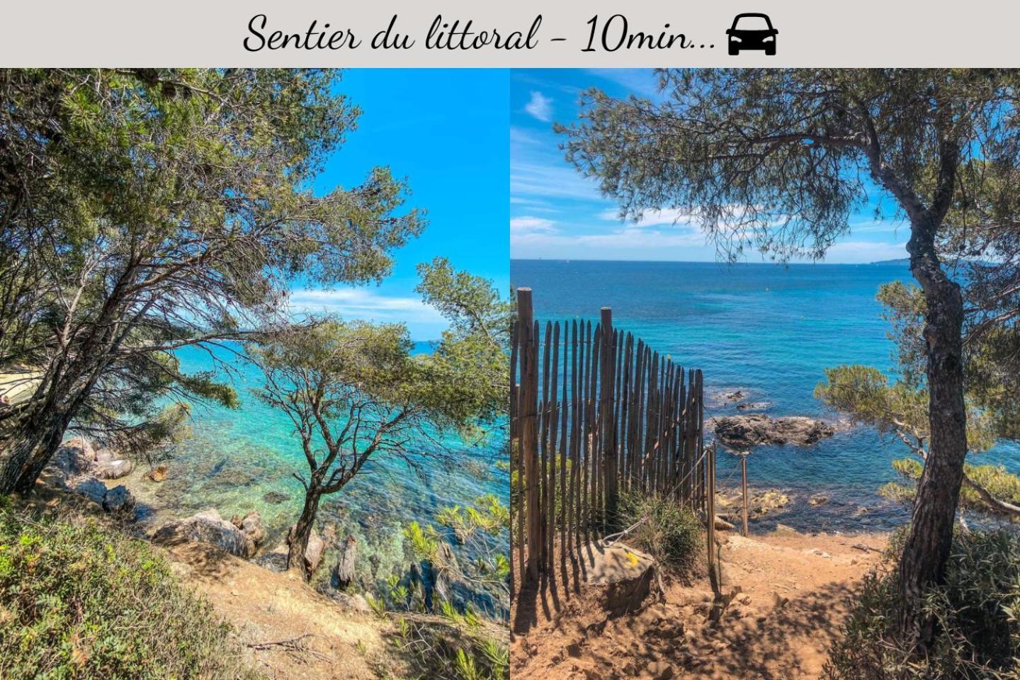 Netflix - Lit Queen Size - Terrasse Plein Sud - Climatisation - 2'Centre-Ville - 6'Mer - Parking Prive - 56M2 - L'Olivine - Offre Speciale La Londe-les-Maures Buitenkant foto
